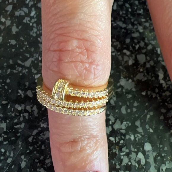 Designer Wrap Nail Ring in 14k Gold - Picture 9 of 10